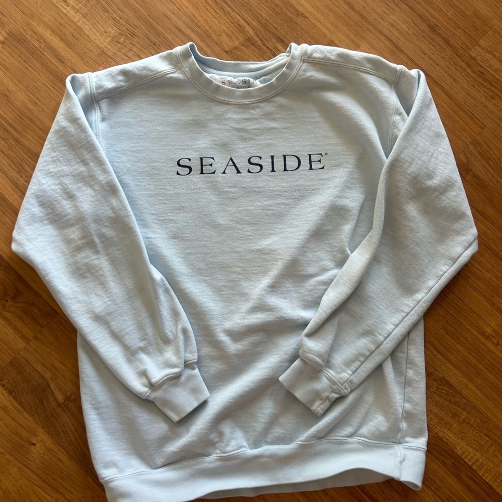 Seaside chambray sweatshirt